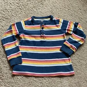 Tea Collection Striped Henley shirt size 4